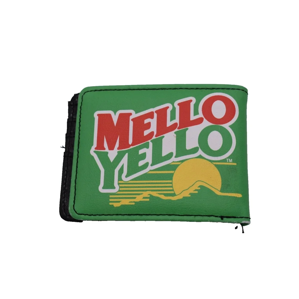 Buckle-Down MELLO YELLO Logo Green Billfold Vinyl Wallet